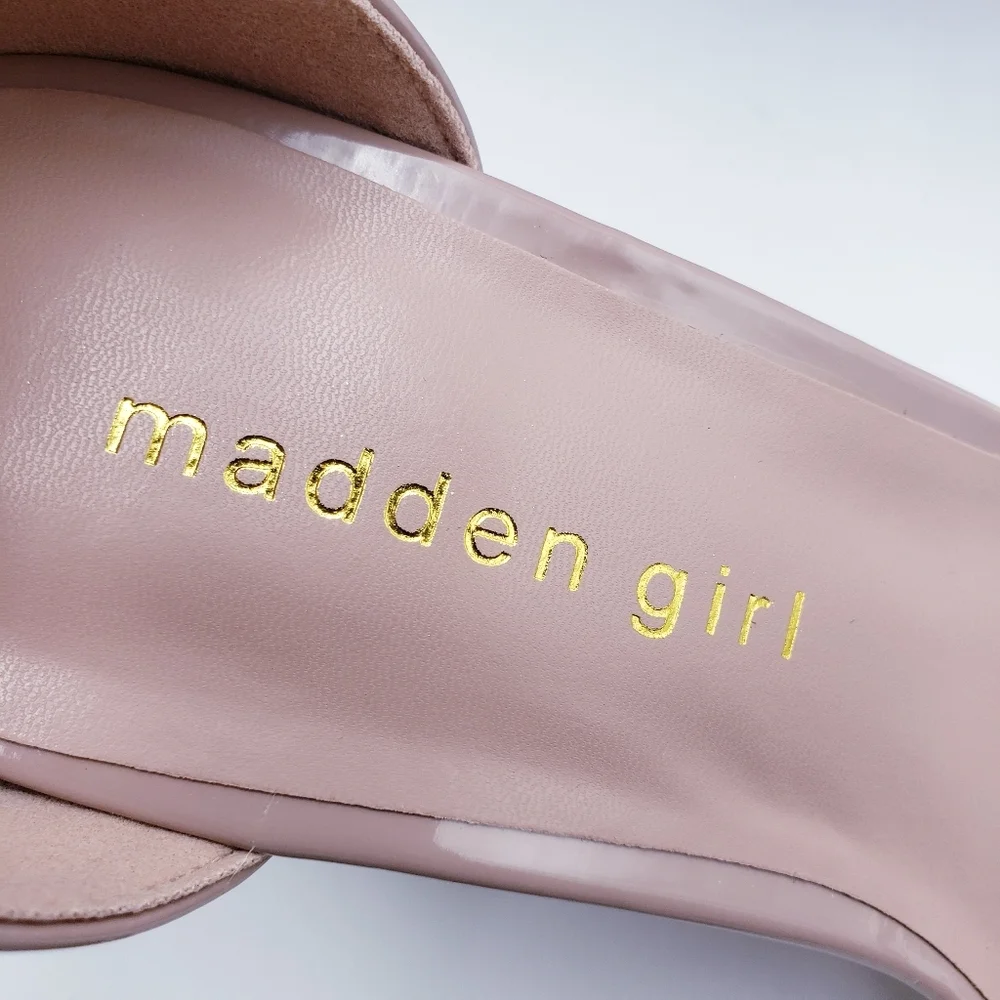 Madden Girl‎ STAR Block Heel Platform Sandal Ankle Strap Square Toe Pink Size 10